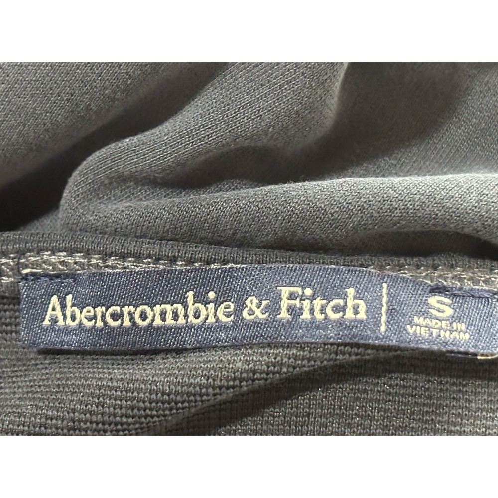 Abercrombie & Fitch Twist Front Dress Sz Small Women's Grey Stretch Bodycon - Picture 7 of 8